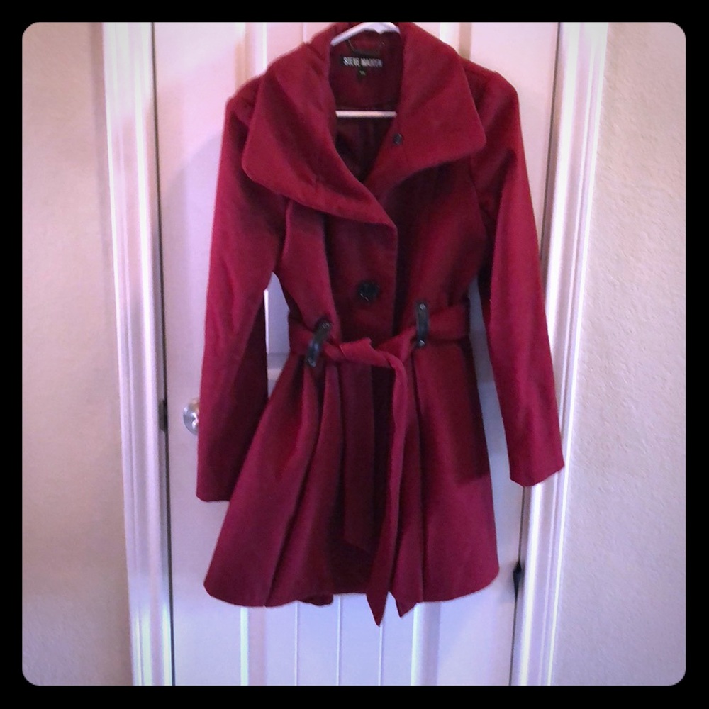 Steve Madden Red Belted Coat